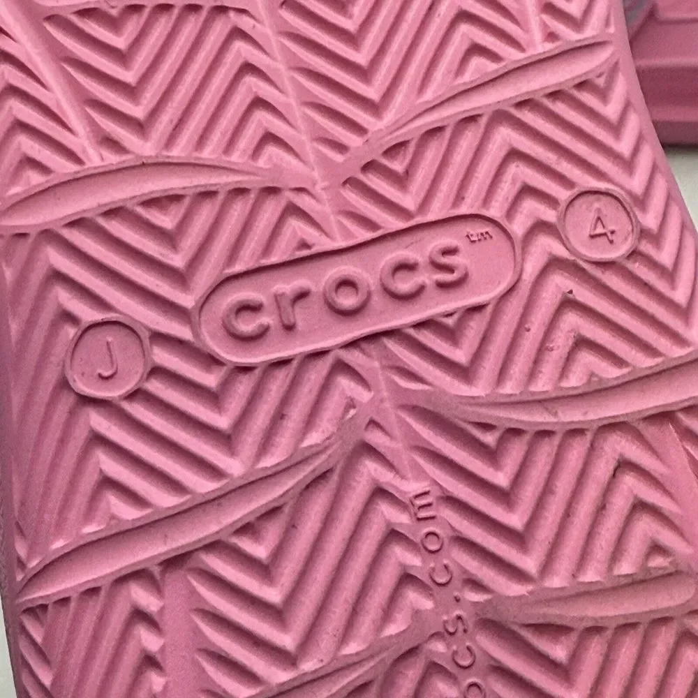 Crocs Youth Sz4 Swiftwater River Expedition PINK  Slip-On Hook Loop Water Sandal